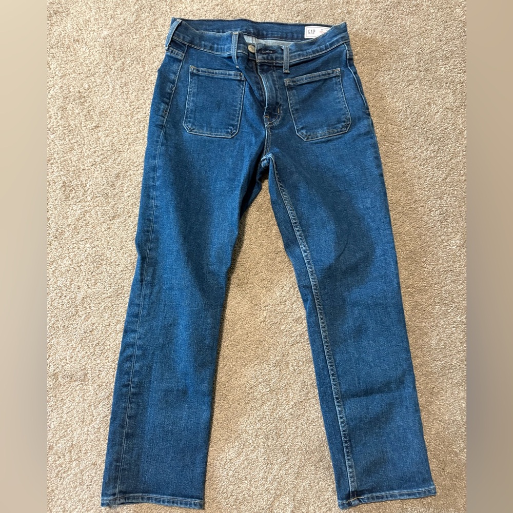 GAP Women  Deep Blue Straight Jeans